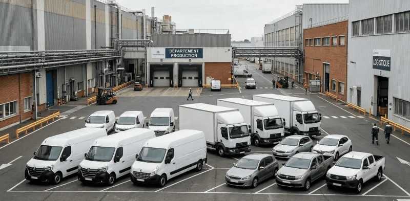 flotte vehicules usine